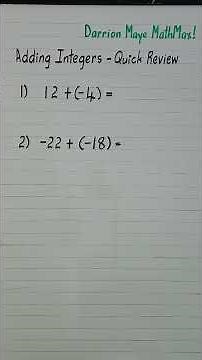 Adding Integers | How to Add Positive and Negative Integers | #shorts