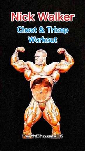 🟠 Nick Walker Chest & Tricep Workout | ParthBhosale06 | #shorts #shortsviral #shortfeed #trending