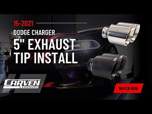 2015-2023 Dodge Charger 5" Exhaust Tip Install/Overview Video by Carven Exhaust #charger #exhaust