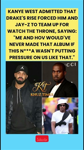 Kanye Says Drake Forced Him and Jay-Z to Make Watch the Throne 🎤#drake#jayz#ye#hiphop