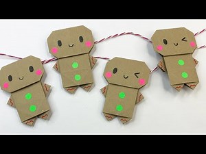 How to Make a Christmas Origami Gingerbread Man | Easy Paper Craft Tutorial