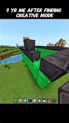 9 YR ME AFTER FINDING CREATIVE MODE #minecraft #shorts