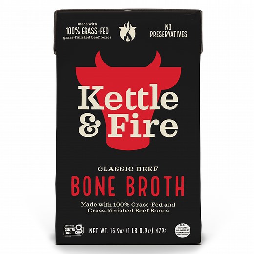 Kettle & Fire Beef Bone Broth, Shelf-Stable, 16.9oz