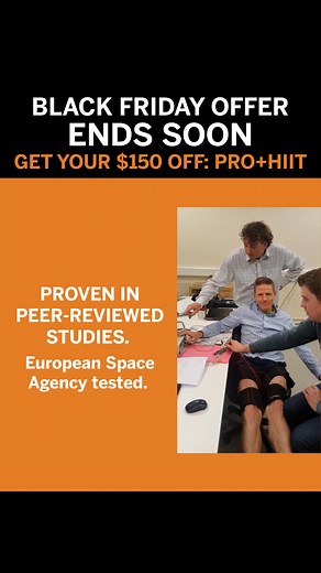 Get $150 OFF Bionic Gym Pro HIIT this Black Friday! Many said electrical stimulation couldn't burn serious calories. They were wrong. Tired all the time? Joints that scream when you move? Carrying extra weight that makes every step harder? You're not alone. BionicGym changes everything: Some people have burned thousands of extra calories in a day. With training, people typically can hit 500 calories per hour. Some up to a thousand. Okay… Even beginners burn 200-300 calories during Zoom calls wit