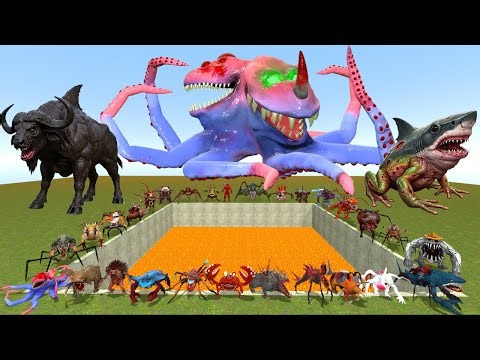 DESTROY ALL MUTANT ANIMALS FROM ZOONOMALY & ZOOCHOSIS FAMILY in LAVA HOLE Garry's Mod