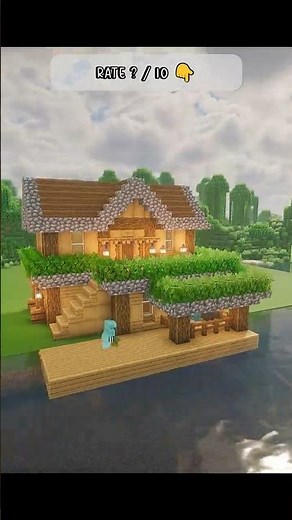 POV: You Built the Perfect Riverside House 🌊💯 #easyhouse #minecraft #minecraftbuilding