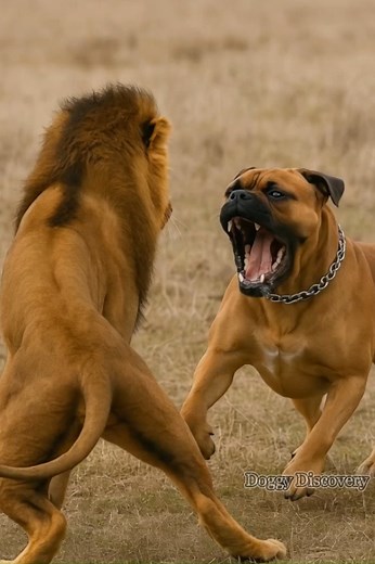 Lion VS Boerboel! .... Who Would Win? . . . . . . . #boerboel #lion #dogfight #doglover #rescuedog #trendingnow #short | Doggy Discovery