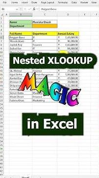 Do you know how to use Nested Xlookup Function in Excel‼️ #excelshorts #exceltutorial