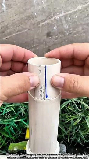 PVC Pipe Hack:The Secret to Perfect Alignment Every Time#Plumbingtips #PVCpipe #Construction #tools