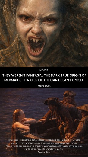 They Weren’t Fantasy… The DARK TRUE Origin of Mermaids | Pirates of the Caribbean EXPOSED The mermaids in Pirates of the Caribbean: On Stranger Tides weren’t created for fantasy — they were inspired by terrifying real-world maritime legends. For centuries, sailors reported beautiful voices luring ships toward reefs, only for entire crews to vanish beneath the waves.#Mermaids #PiratesOfTheCaribbean #DarkOrigins #MythVsReality | Anime Soul Cinema