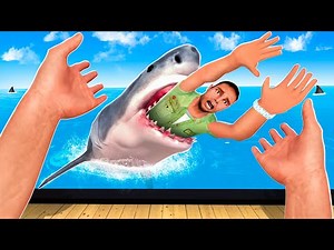 Feeding a MEGALODON Shark Ragdolls - Newton's Playground VR