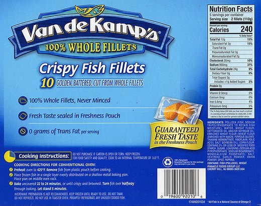 How long do you cook Van de Kamp's fish fillets? [2025] | QAQooking.wiki
