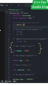 Variables & Data Types (C++) 60 Secs (Day 3)