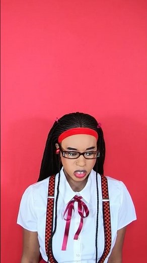 School Girl Sheisnovember (Msnovember) Lashawn Mosley Model Photo Shoot In Red Dress 2025 Short# Two