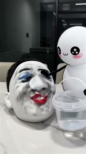 face clean with gell#stickman #sticky #aivideo