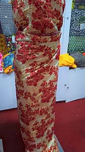 Beautiful Red mixed with gold design. Run and get yours for this Beautiful dress. | Royalty Robes fashion house
