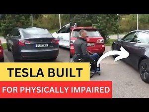 Man in Wheelchair Uses a Special Tesla Feature To Get Into His Model Y