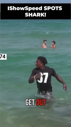 iShowSpeed Miami Spring Break: SHARK ALERT! Massive Shark Spotted Near Swimmers!