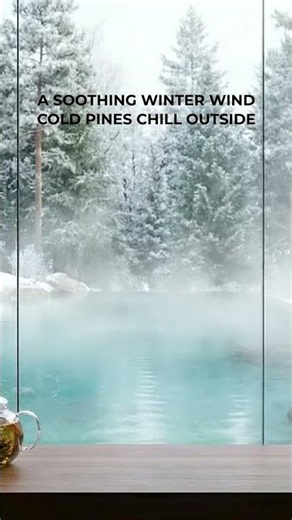 Cozy Winter Hot Spring Sounds: Snowy Forest Spa Relaxation