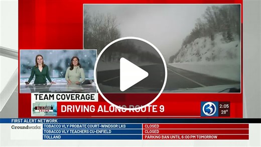 Road conditions on Route 9 at 2 p.m. on Monday - NewsBreak