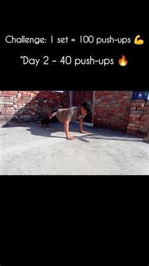“Day 2 – 40 push-ups 🔥 #challenge #motivation #workoutchalleng #1million #pushpa