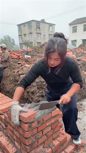 wow, amazing! the red brick installation is very agile