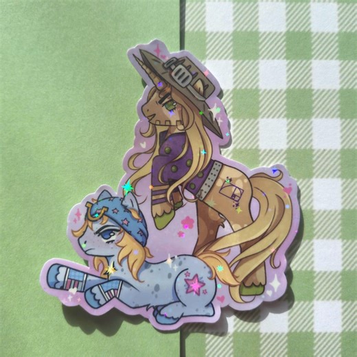 Gyjo Inspired Pony Glitter Sticker | Johnny, Gyro - Etsy
