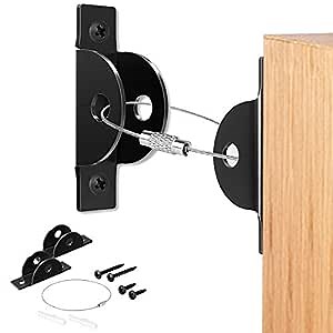 Furniture Straps for Baby Proofing (6 Pack), Metal Furniture Wall Anchors Anti Tip Kit, Child Pet Safety Straps Earthquake Resistant