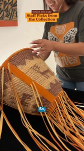 Staff Favorites: A Basket That Carries Sound Story “This is made out of willow… and the really cool thing with this burden basket is the sound it makes with these little tinsels.” – Dynette Chavez, SAR IARC Education Assistant (Jicarilla Apache Nation & Santo Domingo Pueblo) In this #StaffFavorites video from the Indian Arts Research Center, Dynette shares her love for a burden basket created in 1983 by Evalena Henry (San Carlos Apache). These baskets were traditionally used to carry firewood, f