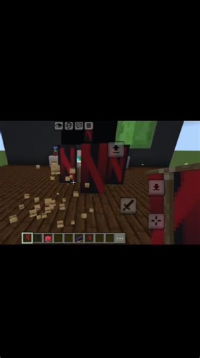 Netflix logo in Minecraft
