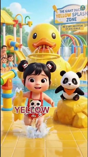 Learn Colors for Kids | Panda Splash Water Park Fun 🌈 #cartoon
