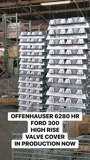 Offenhauser Sales Corp 6280 HR Ford 300 High Rise Valve Cover. In production now and ready to ship this summer. #Offenhauser #offyequipped #classiccars #vintagestyle #finned #valve #cover #finnedvalvecovers | Offenhauser Sales Corp