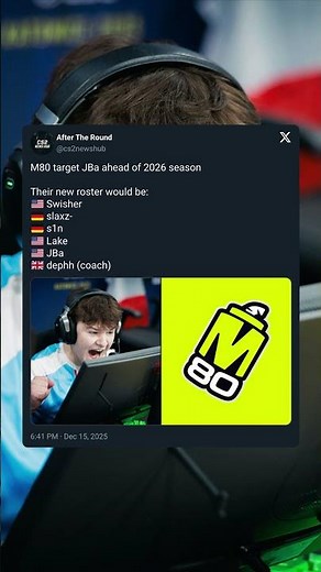 M80 target JBa ahead of 2026 season.