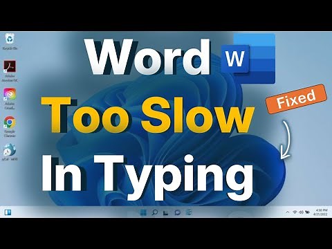 MS Word too Slow and Lags : How to Fix