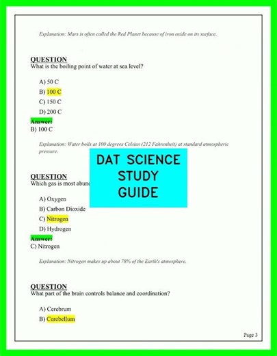 DAT SCIENCE STUDY GUIDE