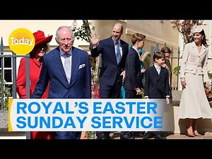 Royal Family attends Easter Sunday church service | Today Show Australia