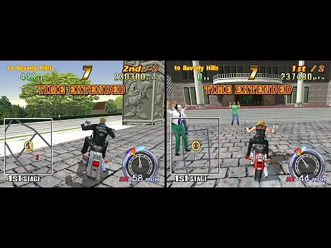 Harley-Davidson & L.A. Riders arcade 2 player VS 60fps