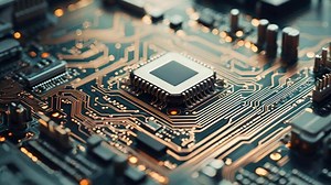 Microchip computer chip processor AI computation power PC mobile ARM programming silicon motherboard components circuit board tech technological advance computing progress development