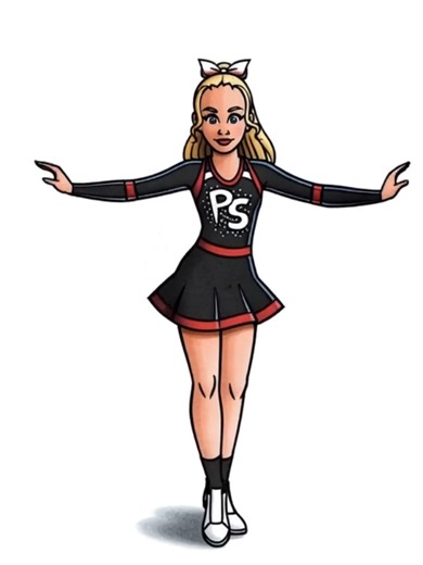 Get Your Cheer On! #art #drawing #cheer #cheerleading #explorepage✨