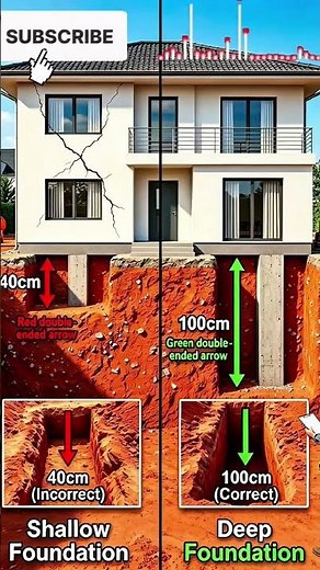 🏗️ ⚠️ SURFACE CEMENT VS CORRECT CEMENT Vs Shallow Foundation and Deep Foundation
