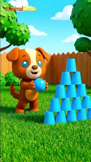 Cups Falling On The Ground Song!🥤| Fun Nursery Rhymes For Kids | Learn Colors w/‪@AnimalSketch‬​