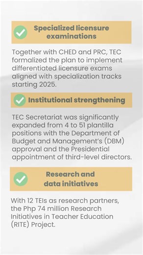 4.1K views · 44 reactions | 퐔퐧퐢퐭퐞퐝 퐟퐨퐫 퐐퐮퐚퐥퐢퐭퐲 퐓퐞퐚퐜퐡퐞퐫 퐄퐝퐮퐜퐚퐭퐢퐨퐧!✨ Educators support the advancement of teacher education in the Philippines.   Discover our progress! Download the #TeacherEducationCouncil Annual Report and see how we are shaping the future of teacher education: https://tec.deped.gov.ph/publications/ #TeacherEducationNaman #TeacherEdNaman | Teacher Education Council | Facebook