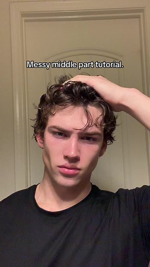 Messy Middle Part Tutorial for Fluffy Hair