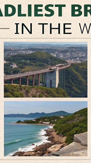 10 most dangerous and deadliest bridges in the world #shorts #shortvideo #viral