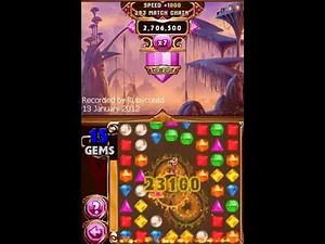 [OLD] Bejeweled 3 (2011, Nintendo DS) Lightning - 10.9 Million with x15 [240p]