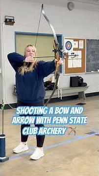 How to shoot a bow and arrow with Penn State Club Archery 🏹 #pennstate #archery #collegelife