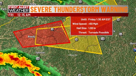 WEATHER ALERT: A *Severe Thunderstorm Warning* has been issued for Calhoun, Gilmer, Roane, Wirt until 2/20 1:30AM! Damaging winds and larger hail is possible with this storm! Take shelter now! For more information go to WTAP.com | WTAP Television
