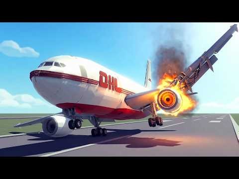 Airplane Survival Scenarios & Emergency Landings, Midair Collisions #1 - Besiege