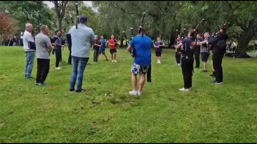 The 78th Fraser Highlanders Pipe Band in tuning at Kelvingrove during worlds week 2025 Video credit Robert Hill | We Love Pipe Bands