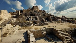 Researchers using digital archaeology tools to create 3D models of ancient structures and artifacts